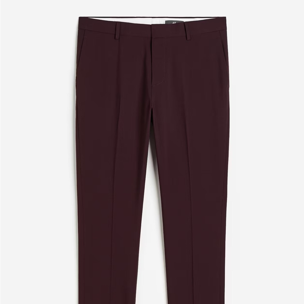 H&M Burgundy Dress Suit Pants Skinny Fit (Men’s)